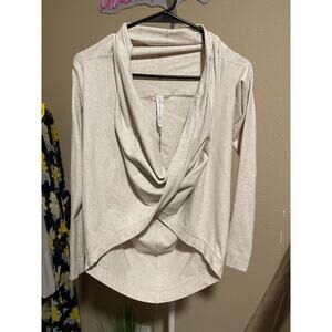 Lululemon Athletica Wrap Top, Womens 4, Criss-Cross Front Long Sleeve